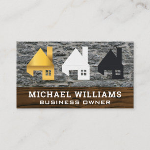 Homes Wood Rock Business Card