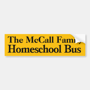 Homeschool Bus Bumper Sticker