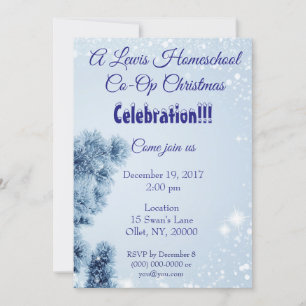 Homeschool Co-op Christmas Party Invitation