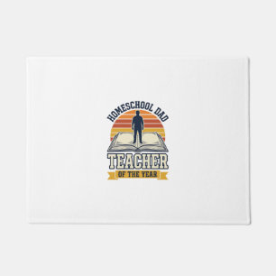 Homeschool Dad Teacher Of The Year Vintage Shirt D Doormat
