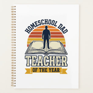 Homeschool Dad Teacher Of The Year Vintage Shirt D Planner