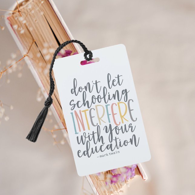 Homeschool Education Quote Bookmark ID Badge (Creator Uploaded)