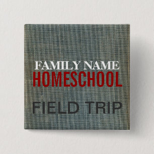 Homeschool Fieldtrip 15 Cm Square Badge