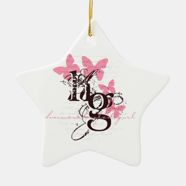 Homeschool Girl Ceramic Tree Decoration (Front)