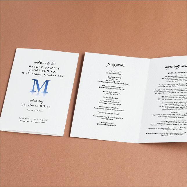 Homeschool Graduation Program Folded Pamphlet Flyer (Creator Uploaded)