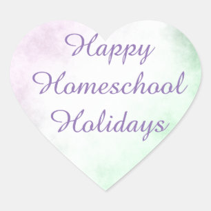Homeschool Holidays Heart Heart Sticker