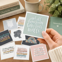 Homeschool Inspiring Quotes Blocks Sticker Sheet
