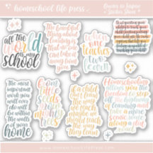 Homeschool Inspiring Quotes Sticker Sheet