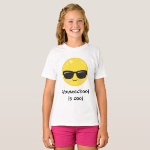 Homeschool is Cool Sunshade Emoji T-Shirt