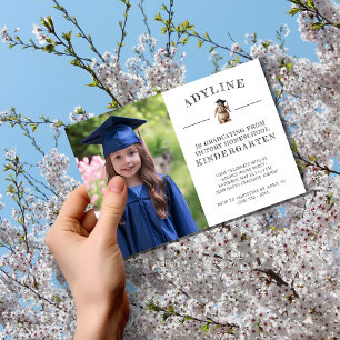 Homeschool Kindergarten Graduation with Bunny Invitation