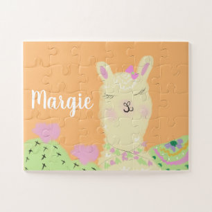 Homeschool Llama Whimiscal Art Jigsaw Puzzle