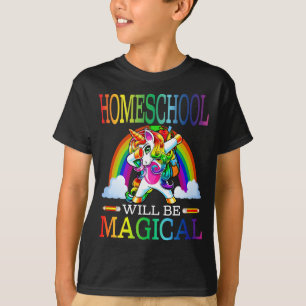 Homeschool Magical Unicorn First Day Of School T-Shirt