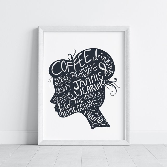 Homeschool Mama Quote Portrait Art Poster (Creator Uploaded)
