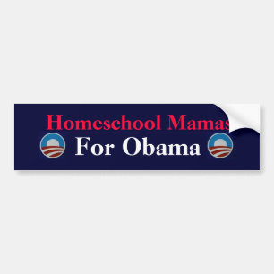 Homeschool Mamas  For Obama Bumper Sticker