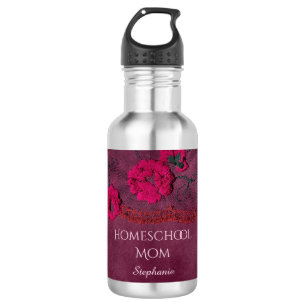 Homeschool Mom Purple Floral 532 Ml Water Bottle