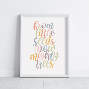 Homeschool Motivational Quote Pastel Colours Art Poster
