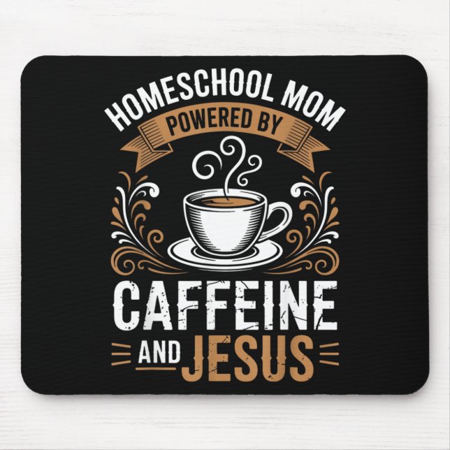 Homeschool Mum Powered Mouse Mat (Front)