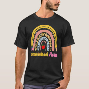Homeschool Mum Rainbow Pencil Back To School Appre T-Shirt