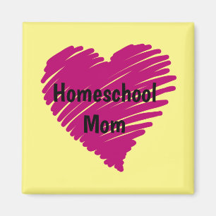 Homeschool Mum Square Magnet