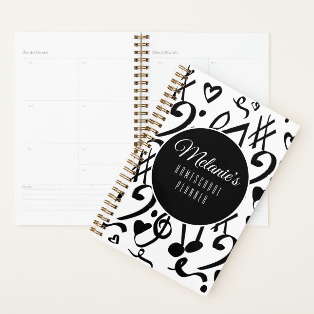 Homeschool Music Musician Musical Pattern Planner (Display)