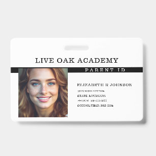 Homeschool Parent ID Badge   Timeless Black