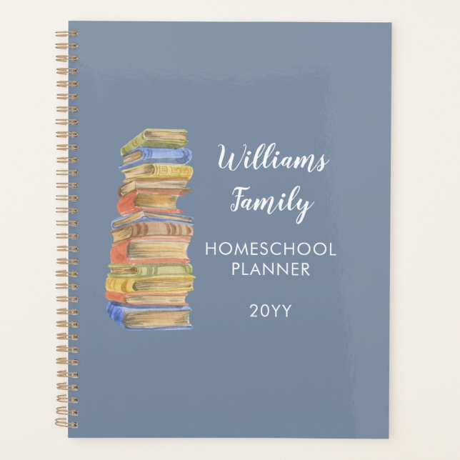 Homeschool Portfolio Organisation Books Planner (Front)