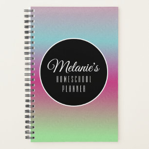 Homeschool Rainbow Gradient Ombre Colourful Planner