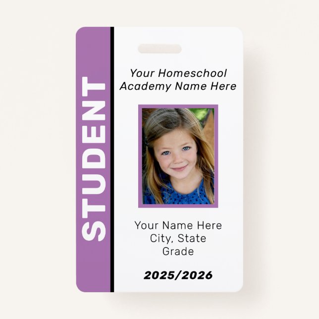 Homeschool Student ID Badge (Front)