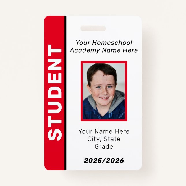 Homeschool Student ID Badge (Front)