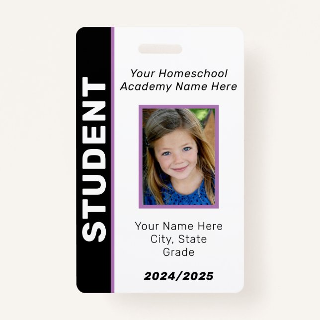 Homeschool Student ID Badge (Front)