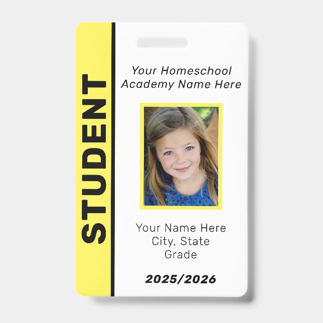 Homeschool Student ID Badge (Front)