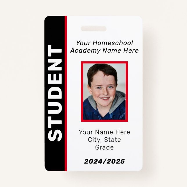 Homeschool Student ID Badge (Front)