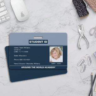 Homeschool Student ID Badge Blue