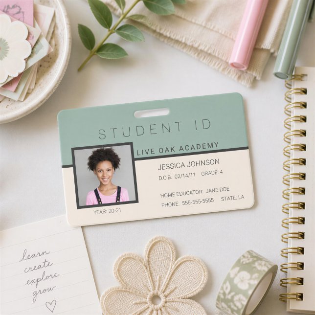 Homeschool Student ID Badge | Doodles (Creator Uploaded)