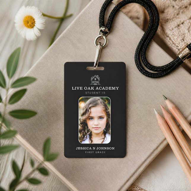 Homeschool Student ID Badge | Minimalist Black (Creator Uploaded)