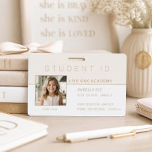 Homeschool Student ID Badge | Modern Gold