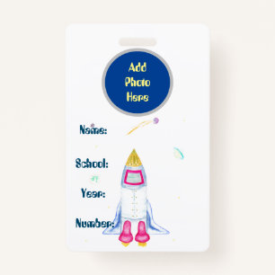 Homeschool Student ID Badge - Rocketship