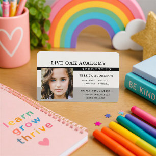 Homeschool Student ID Badge Timeless Black