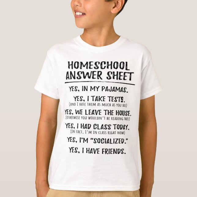 Homeschool Student Socialised Inspired T-Shirt (Front)