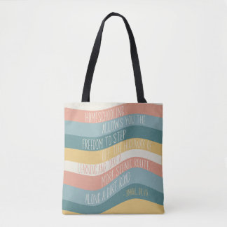 Homeschool Tamara L. Chilver Quote Retro Wave Tote Bag