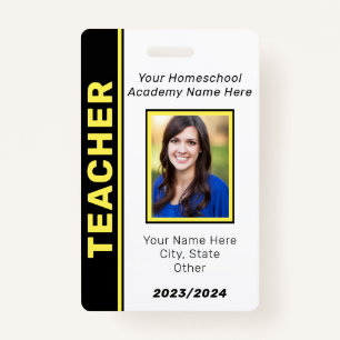 Homeschool Teacher ID Badge