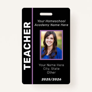 Homeschool Teacher ID Badge