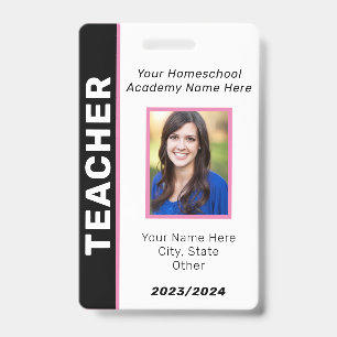 Homeschool Teacher ID Badge