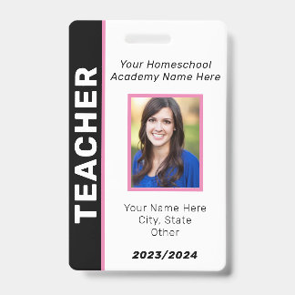 Homeschool Teacher ID Badge