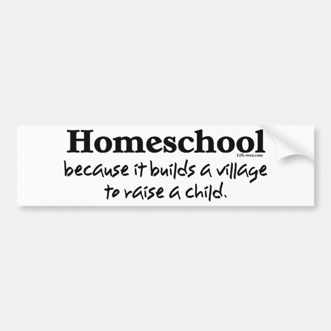 Homeschool Village Bumper Sticker (Front)