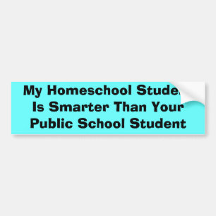 Homeschool vs Public School Bumper Sticker