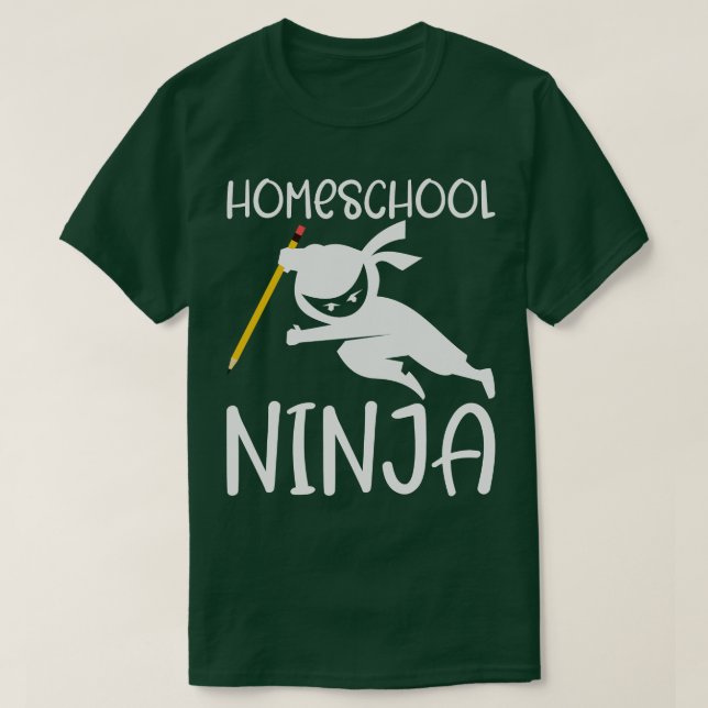 Homeschooler Ninja Learning Homeschooling  Design  T-Shirt (Design Front)