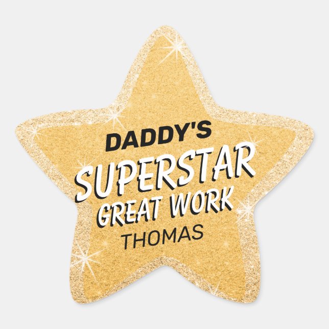 Homeschooling Fun Kids Gold Star Sticker (Front)