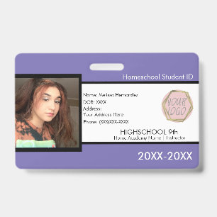 Homeschooling School ID Purple Badge