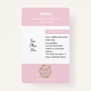 Homeschooling Unschooling Private Student Logo ID Badge